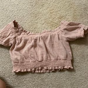 Crop off the shoulder tee